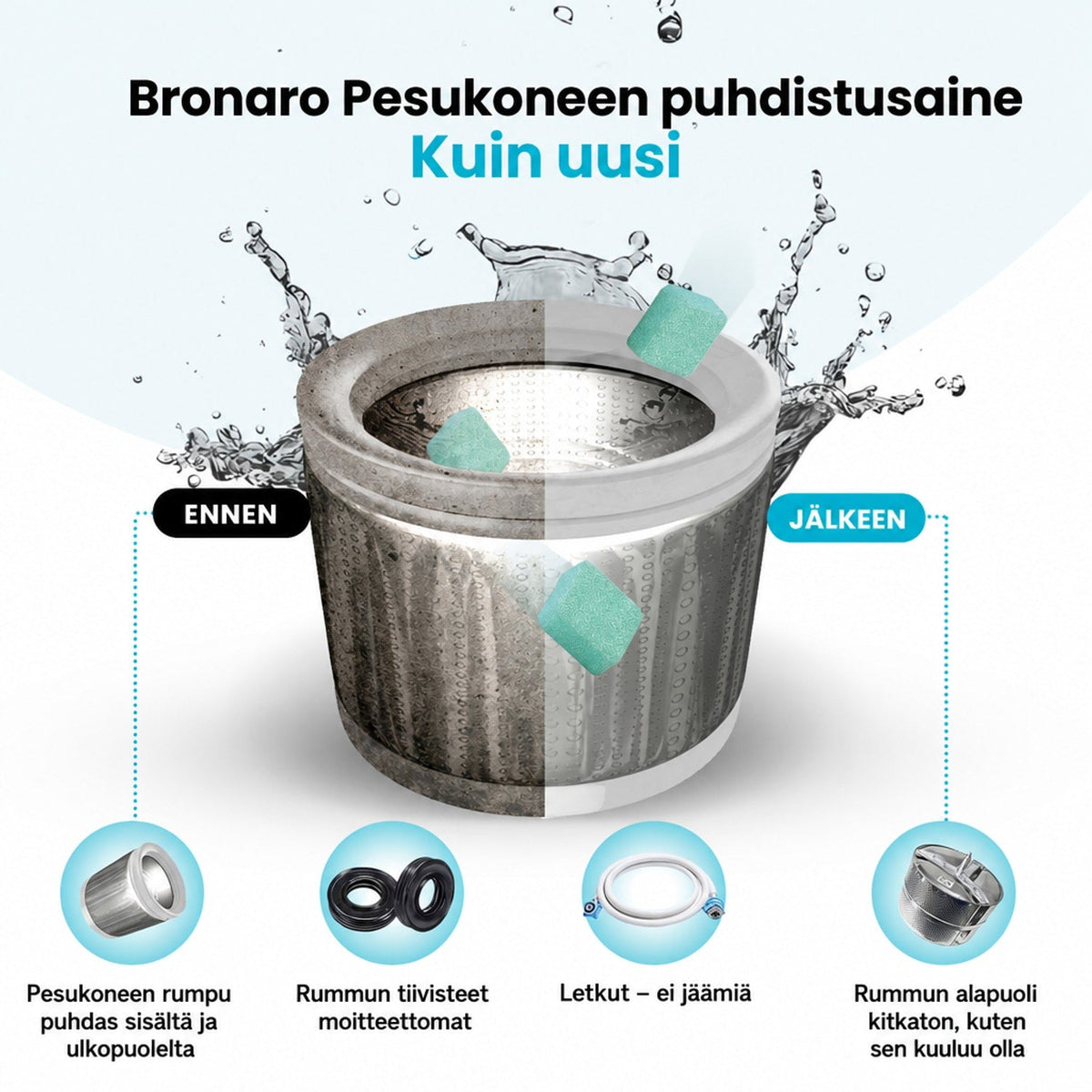 Bronaro Pesukoneen puhdistusaine